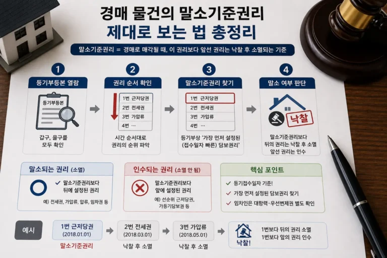 법원경매 말소기준권리 찾는 법과 낙찰 전 권리분석 핵심 체크포인트