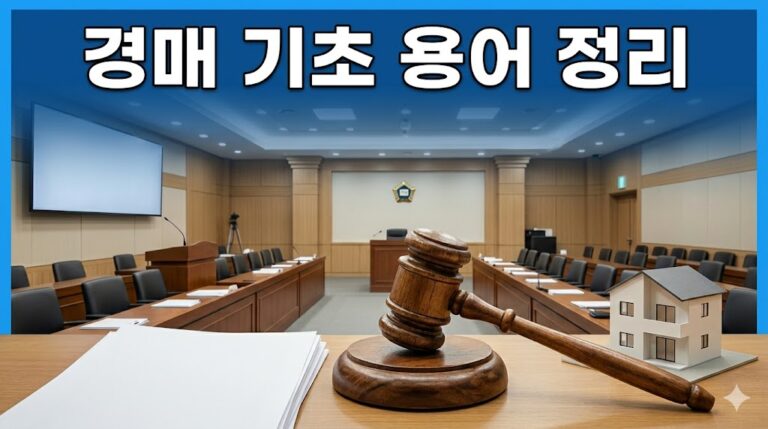 경매 초보자가 반드시 알아야 할 필수 용어 10가지