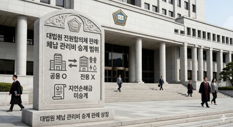 대법원 체납 관리비 승계 판례를 상징하는 법원