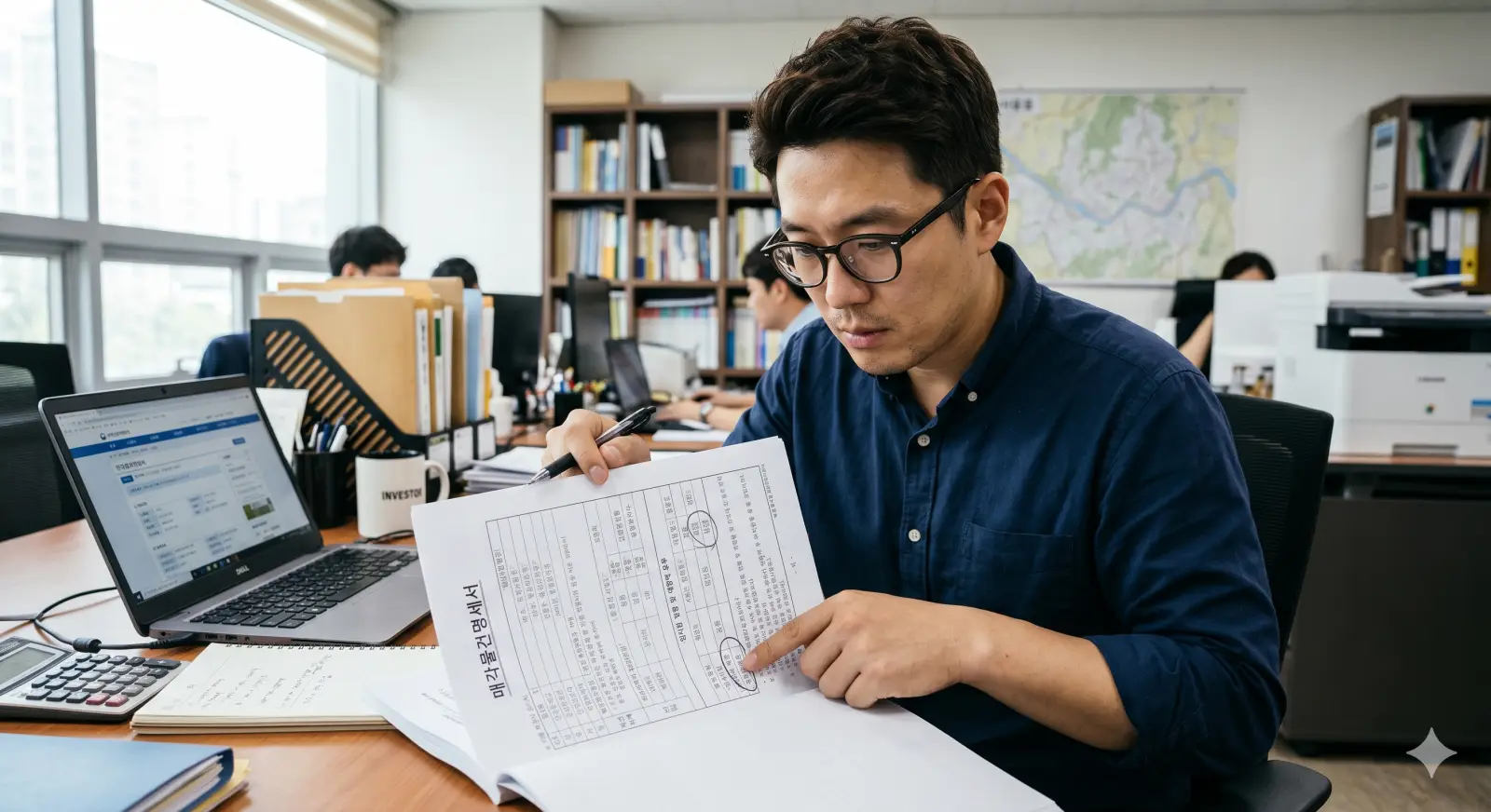 매각물건명세서를 보며 대항력 여부를 확인하는 입찰자