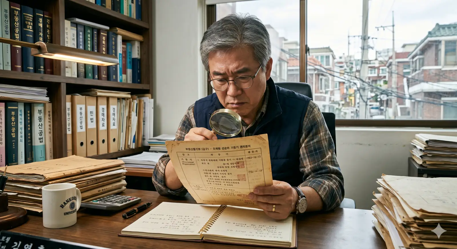 오래된 선순위 가등기를 검토하는 입찰자